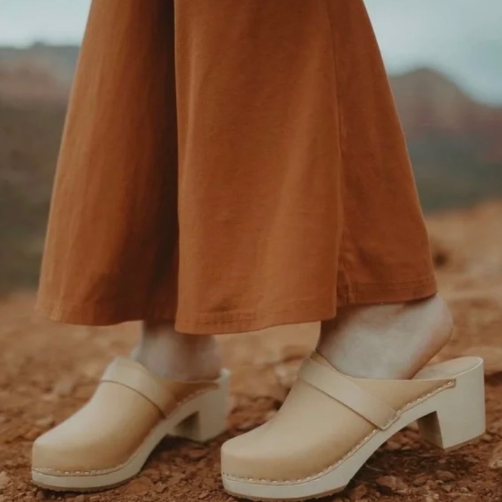 Lotta from Stockholm - Elsa High Heel Classic Clog Natural Leather